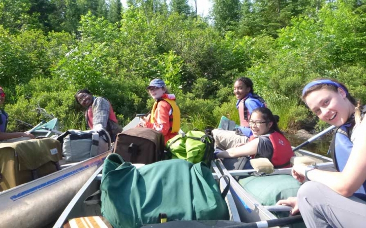 canoeing trip for teens